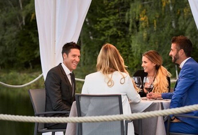 Abendessen Zu Viert Faltpavillon Mastertent